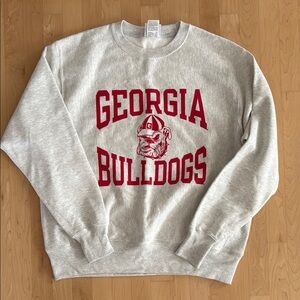 NWOT Georgia Bulldogs Champion Reverse Weave Gray Sweatshirt